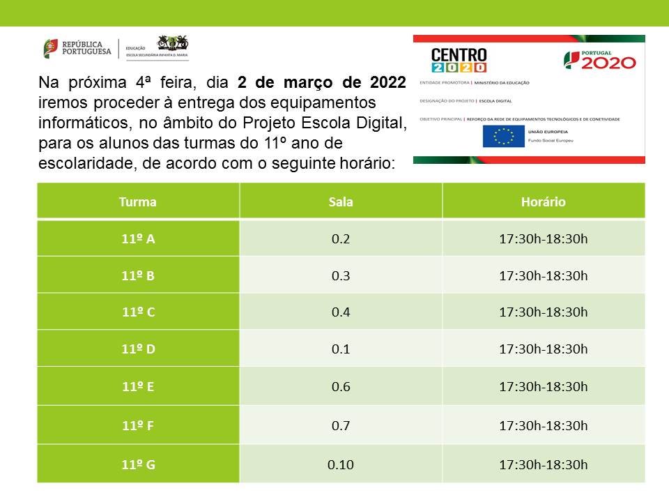 Calendarização Computadores 11