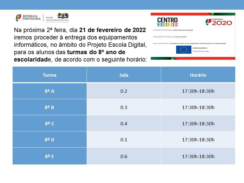 Calendarização Computadores 8