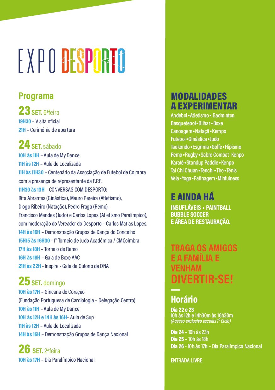 EXPO DESPORTO PROGRAMA